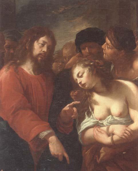 Giuseppe Nuvolone Christ and the woman taken in adultery oil painting image